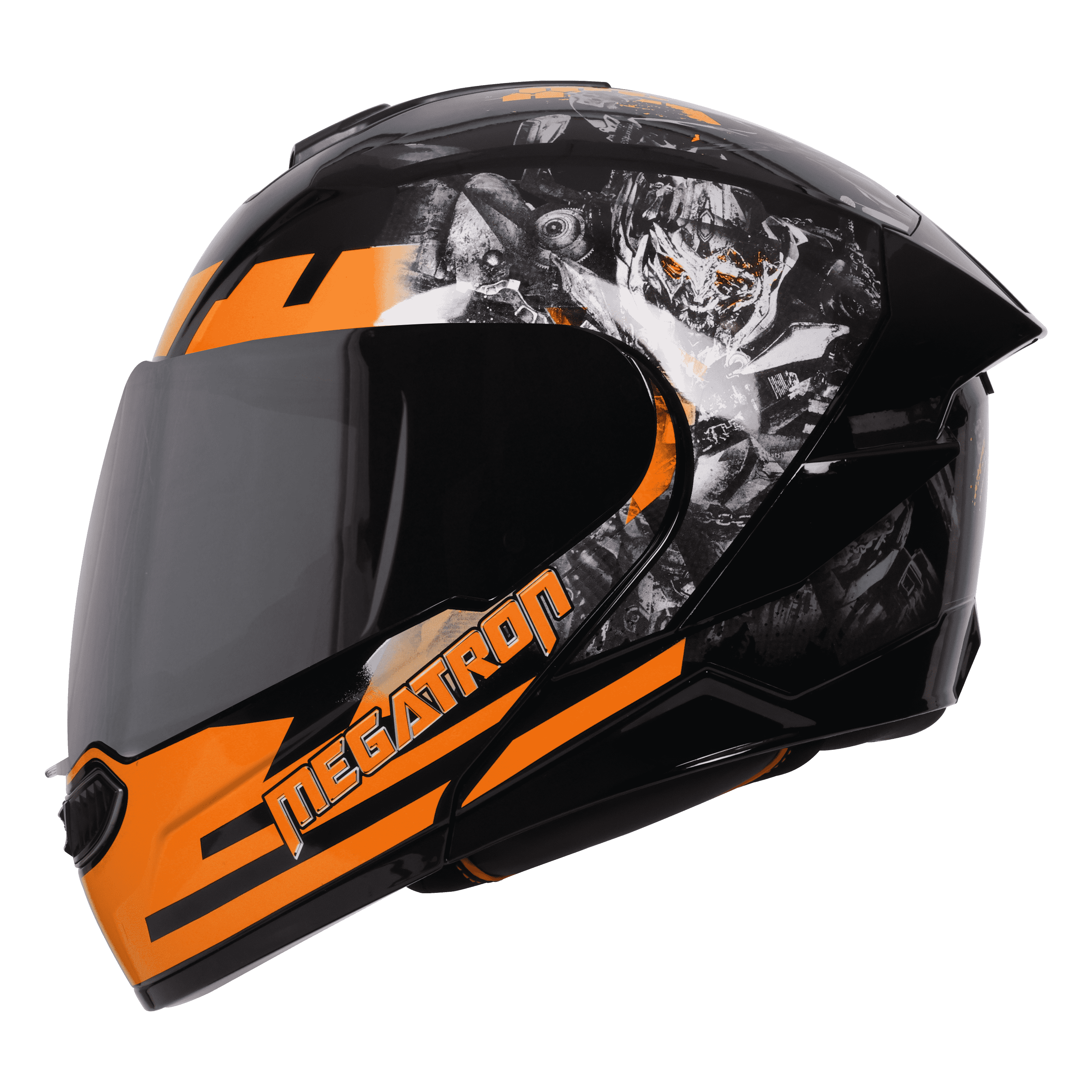 SBA-8 ISS MEGATRON GLOSSY BLACK WITH ORANGE